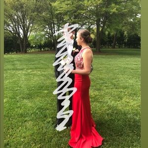 red prom dress